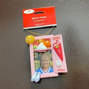 American Greetings Pink Sports Frame Ornament